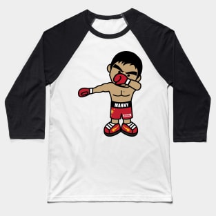 Dabbing Cartoon Manny Pacquiao By AiReal Apparel Baseball T-Shirt